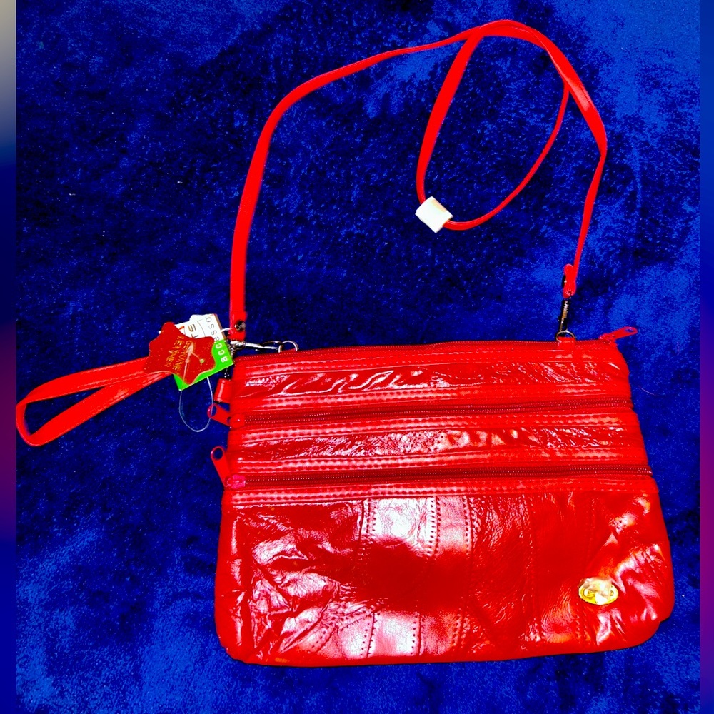 Moda d’Italia | NWT genuine red leather bag Y2K